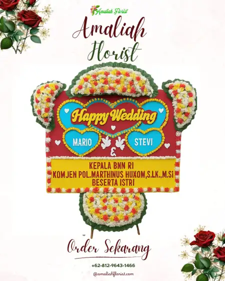 Papan Bunga Pernikahan Bontorannu